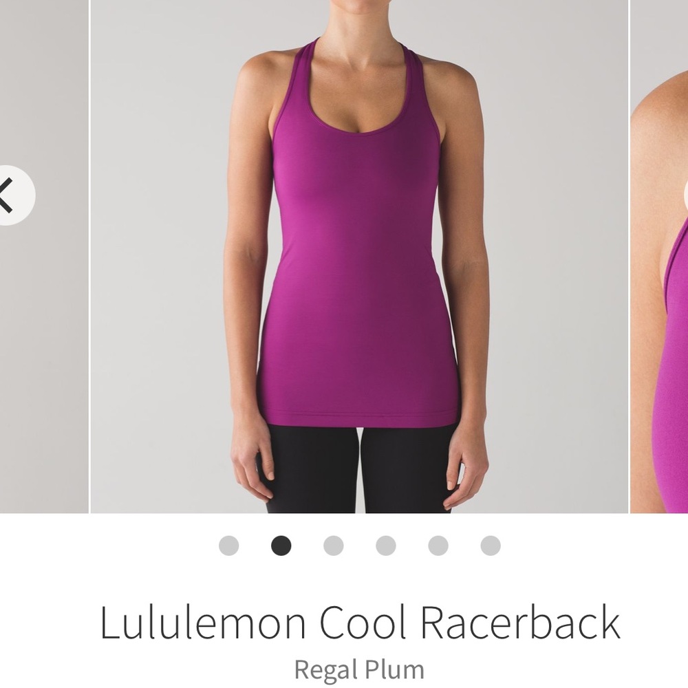 lululemon athletica Purple cool racer back Tank Top EUC